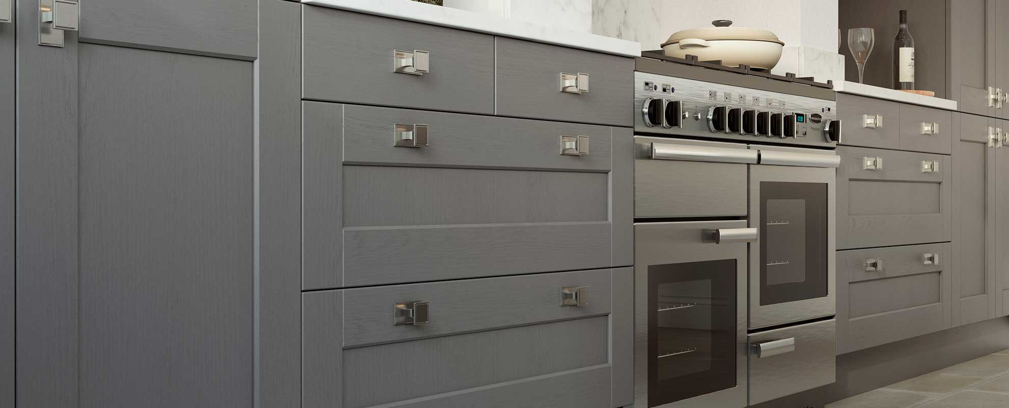 Kensington kitchen shown in Dust Gre