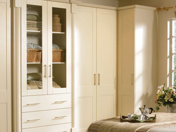 Fitted bedroom shown in Goscote Cologne Ivory Hornchurch